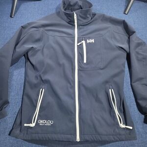 Helly Hansen Mens Navy HH Ekolab Softshell Jacket Full Zip Water Resistant L